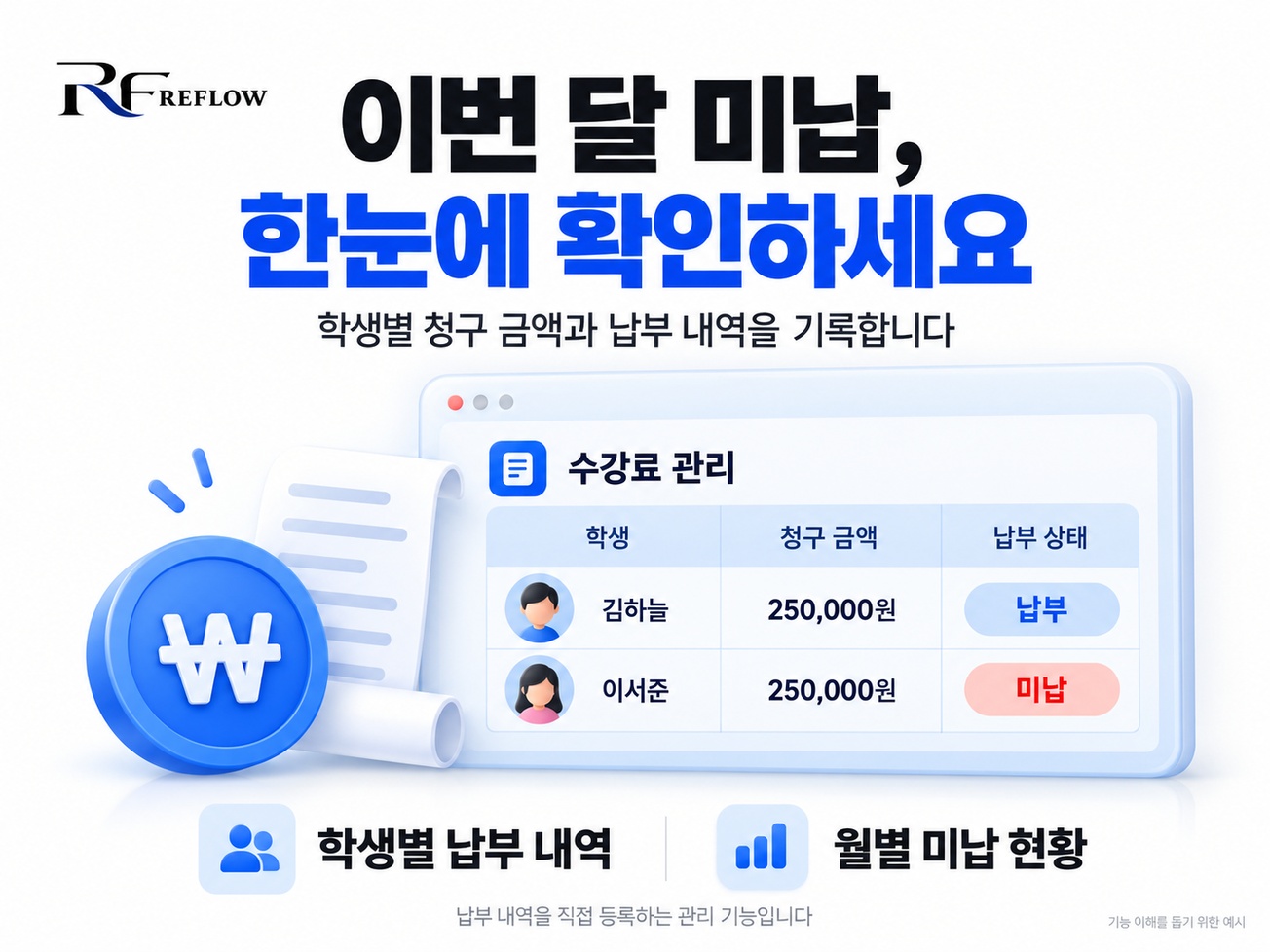 학원 출결·수강료 관리 상세 설명 3